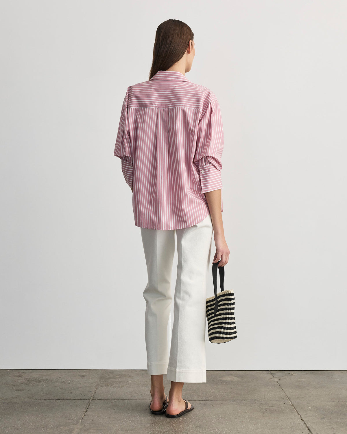 Emmy Top in Vintage Rose & Optic White