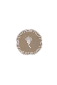Nilo Linen Coasters in Moss, Set of 6