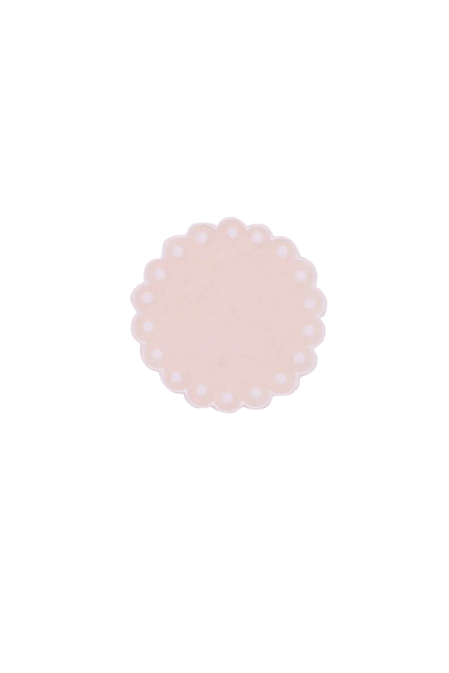 Bodoques Linen Coasters in Pink with White, Set of 6