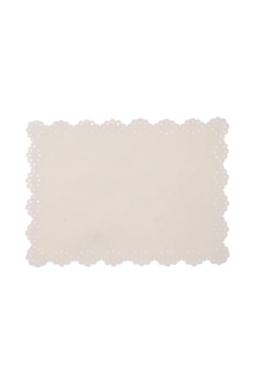 Bodoques Linen Placemat in Beige with White