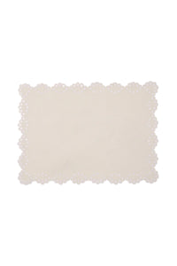 Bodoques Linen Placemat in Beige with White