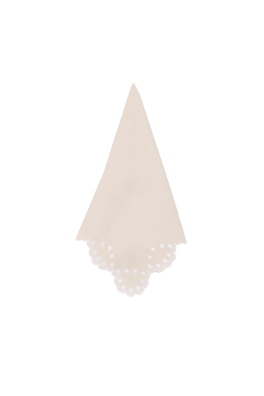 Bodoques Linen Napkin in Beige with White