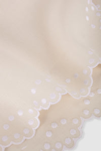 Bodoques Linen Napkin in Beige with White