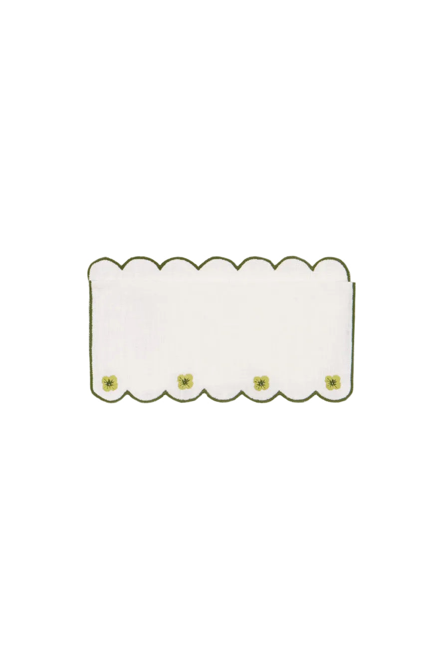 Spring Cocktail Napkins in Green, Set of 6
