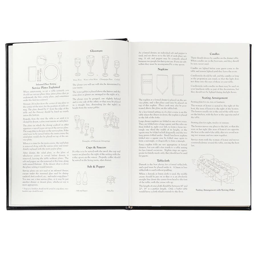 Entertaining Book in Slate Blue Pebble Grain Leather
