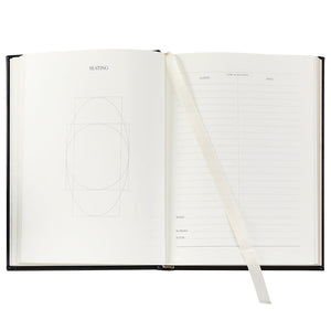 Entertaining Book in Slate Blue Pebble Grain Leather