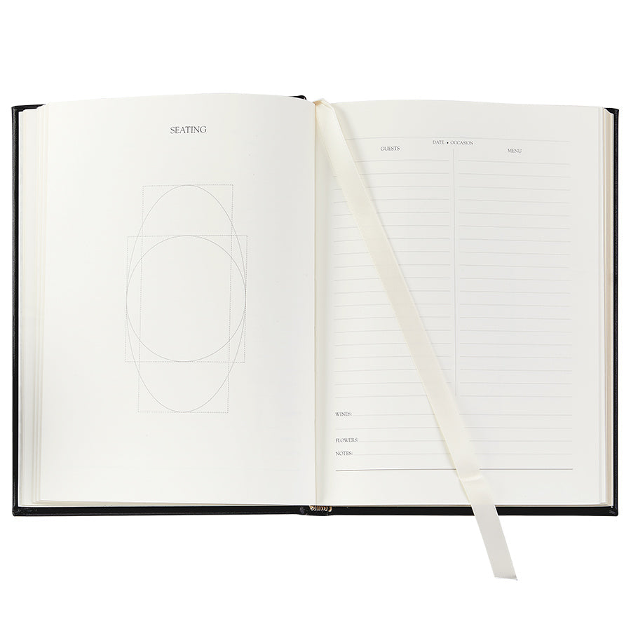 Entertaining Book in Wine Pebble Grain Leather