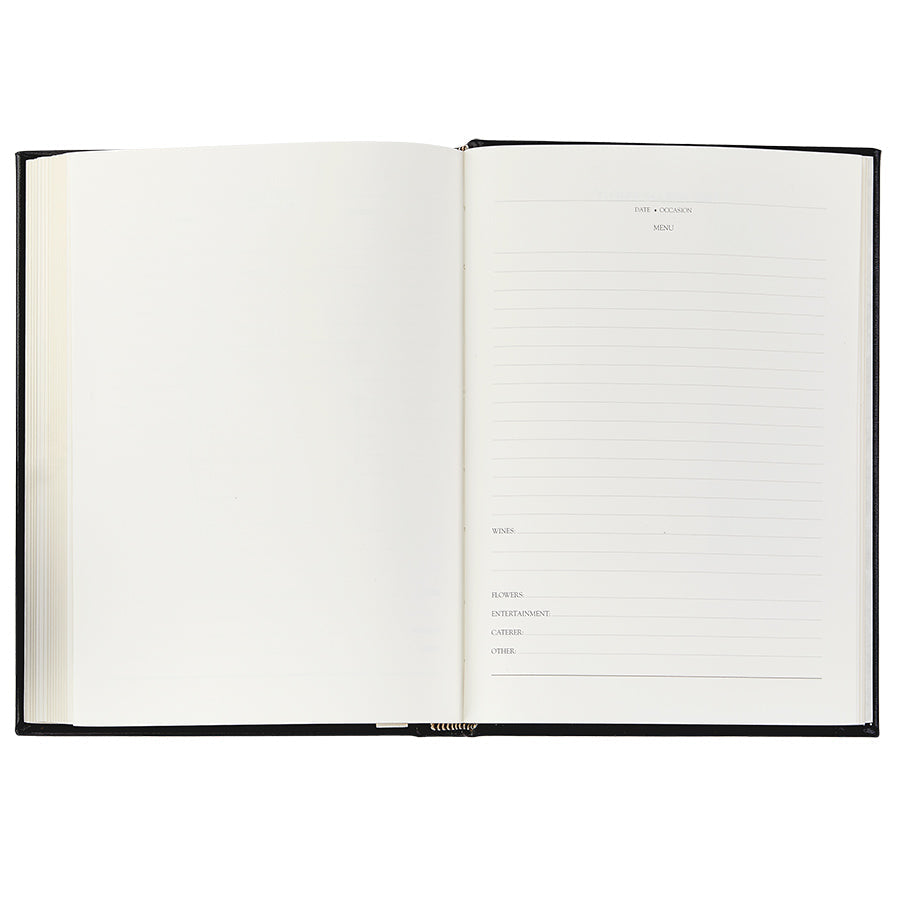 Entertaining Book in Wine Pebble Grain Leather