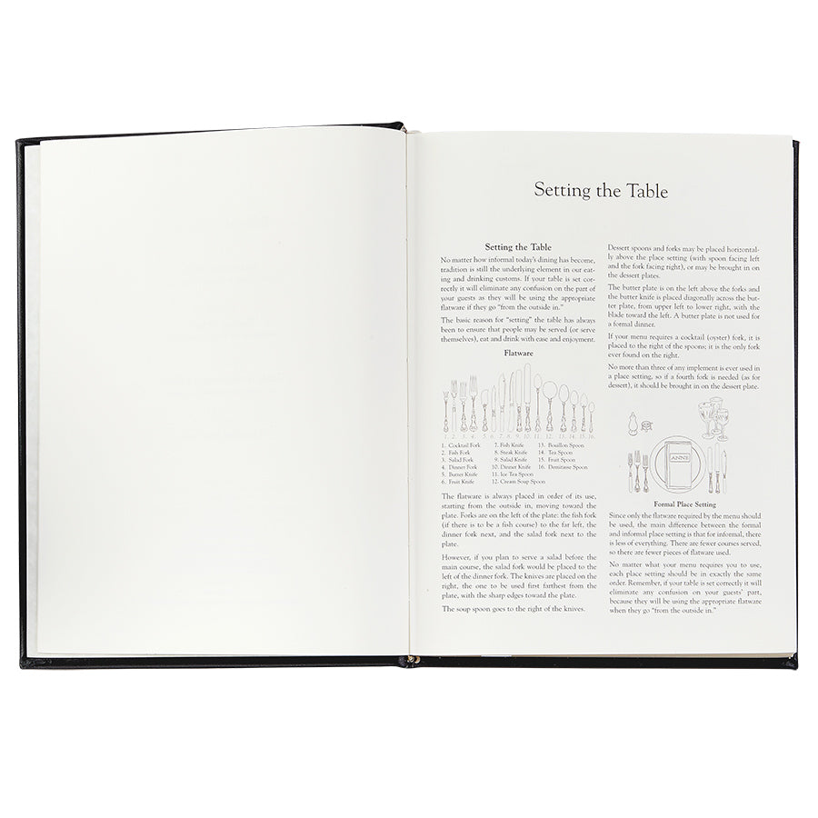 Entertaining Book in Slate Blue Pebble Grain Leather
