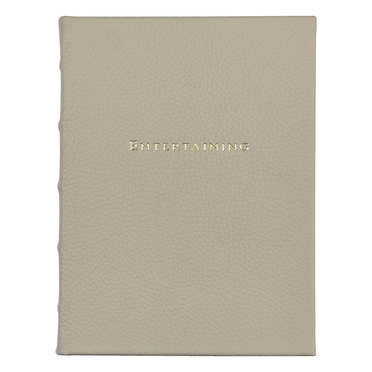 Entertaining Book in Beechwood Pebble Grain Leather