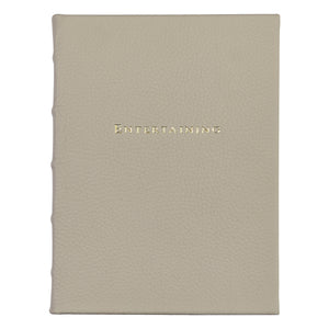 Entertaining Book in Beechwood Pebble Grain Leather