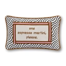 Espresso Martini Needlepoint Pillow
