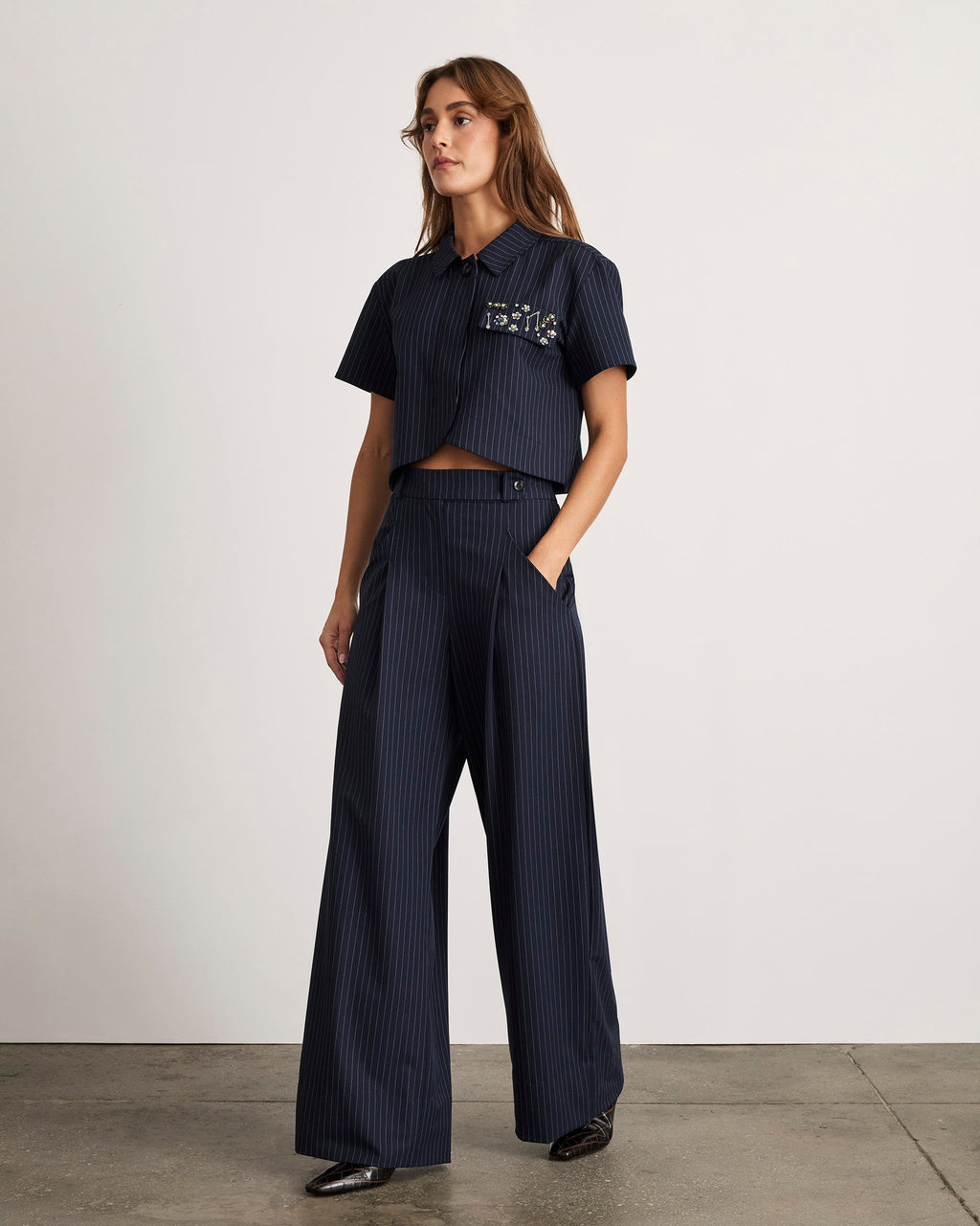 Evelyn Top in Classic Navy