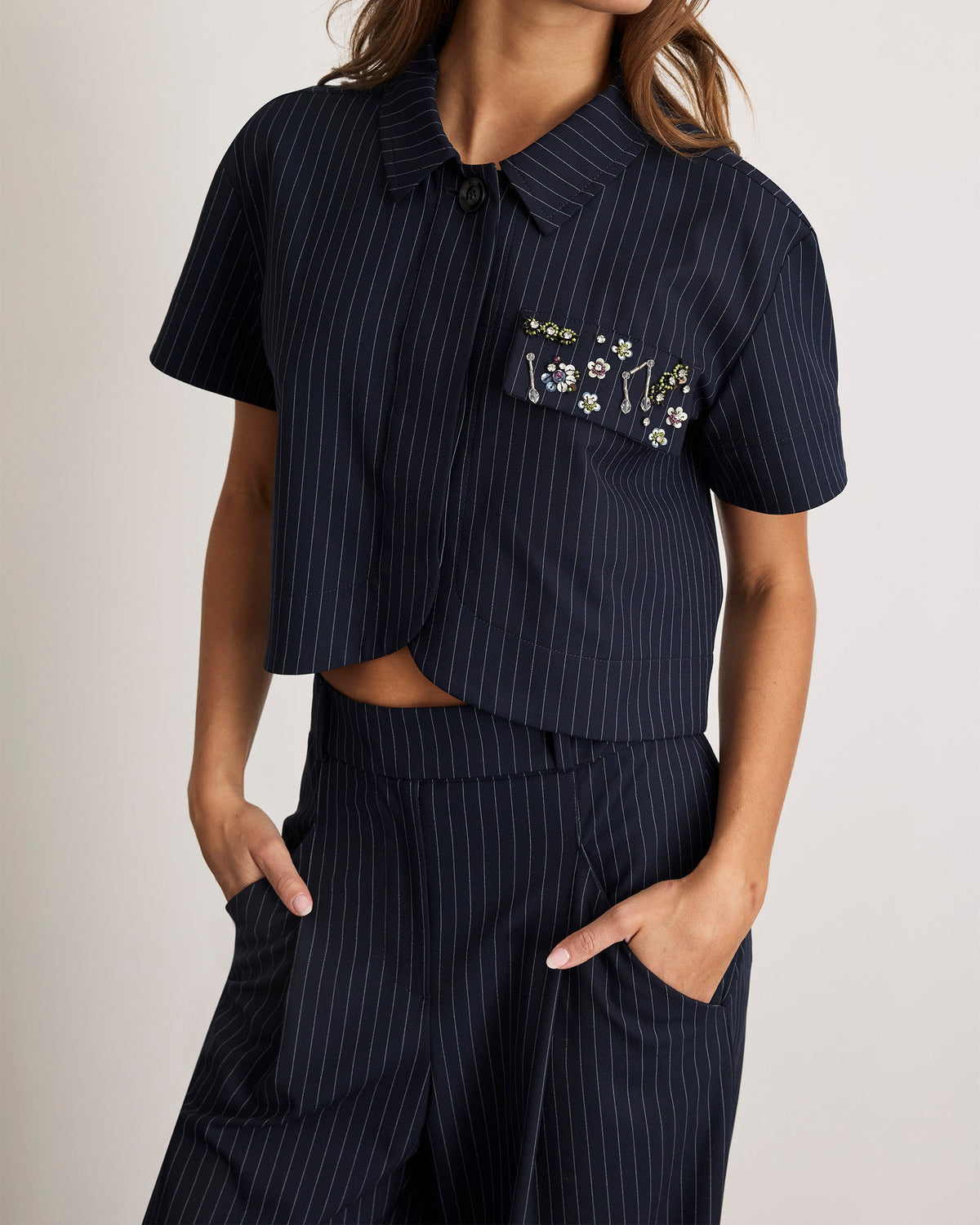 Evelyn Top in Classic Navy