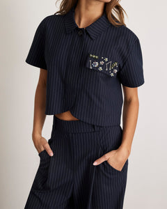 Evelyn Top in Classic Navy