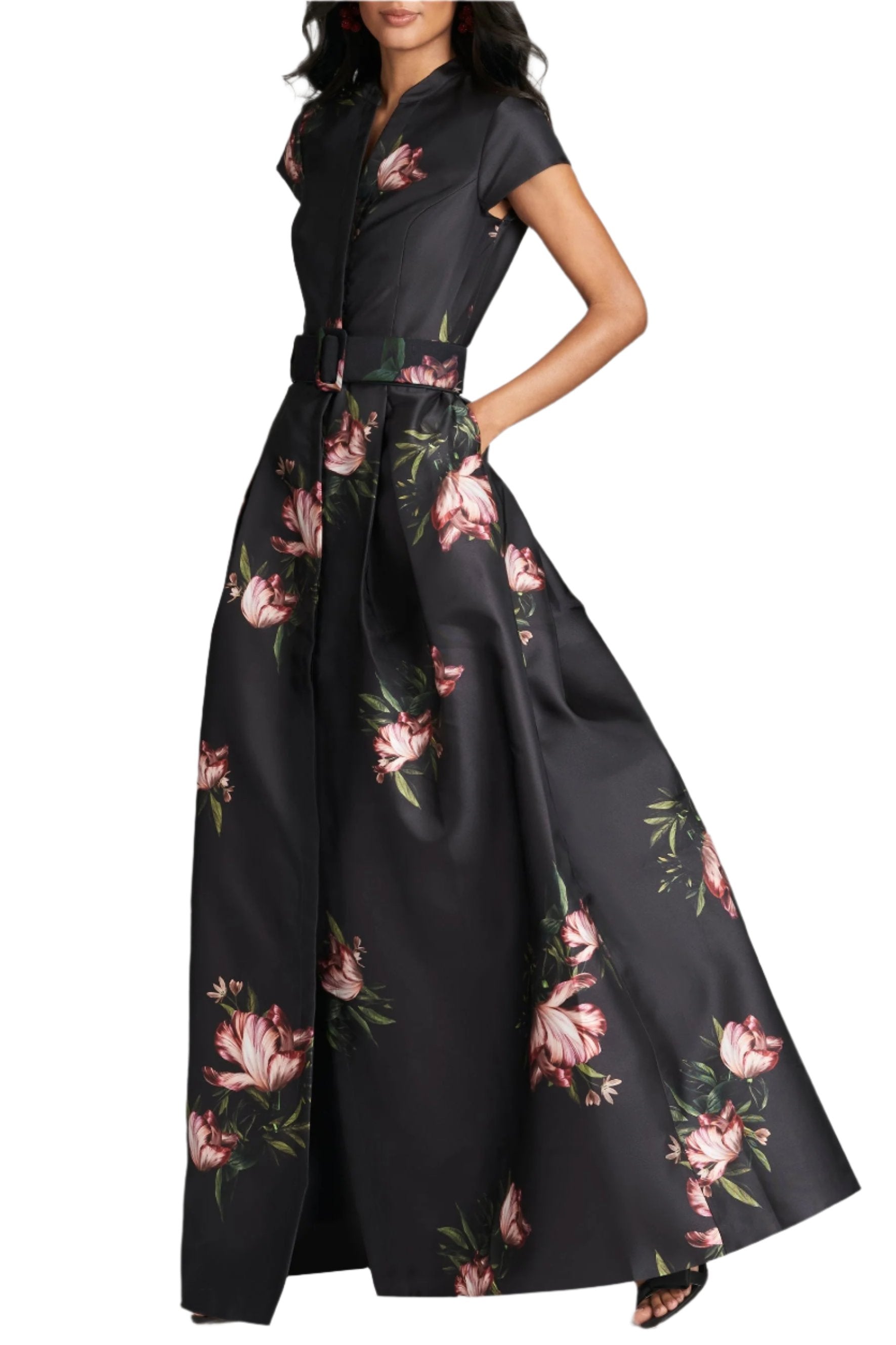 Marta Gown in Noir Blossom