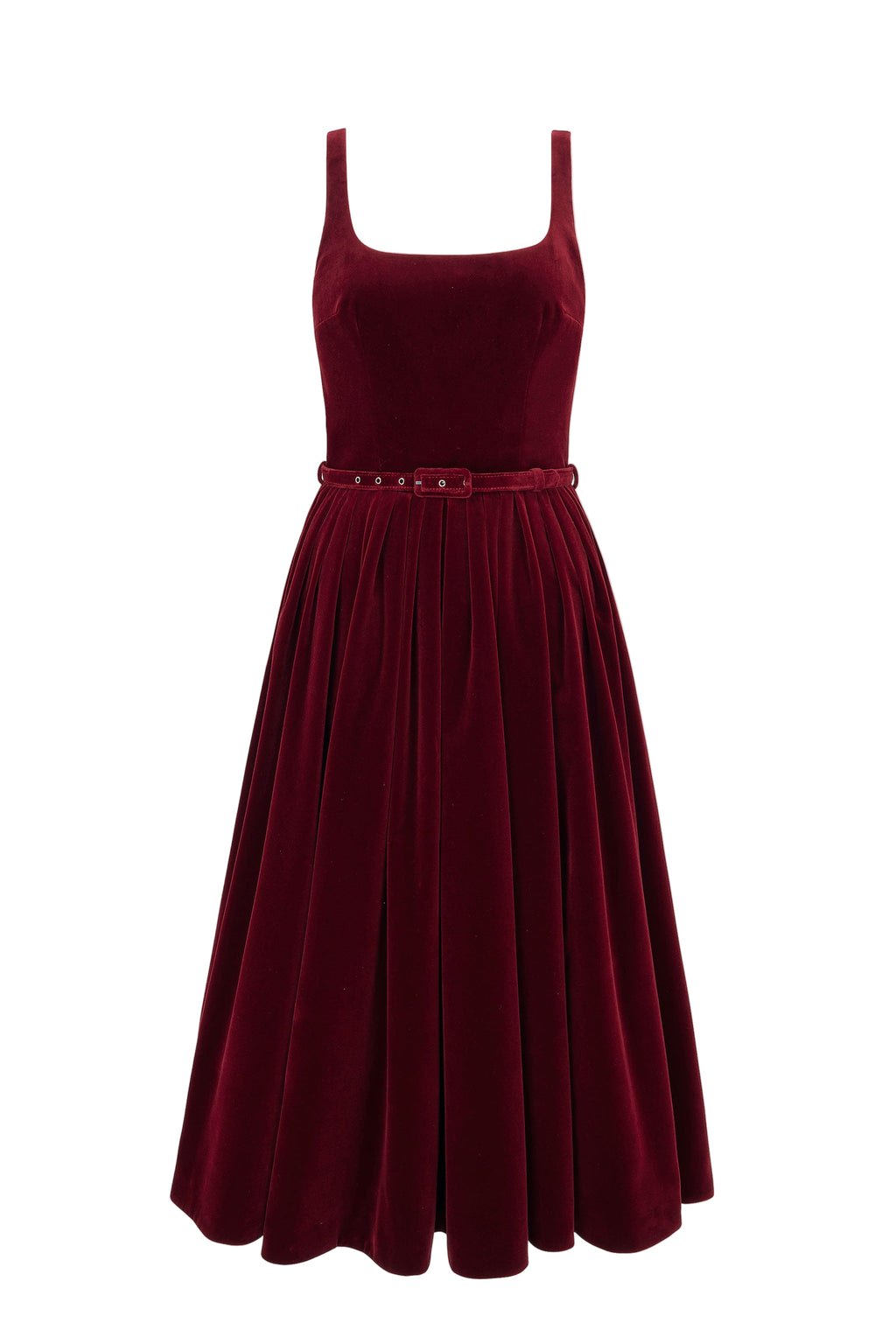 Emilia Wickstead - Eagle Dress In Burgundy Wind Velvet Emilia Wickstead - Eagle Dress In Burgundy Wind Velvet