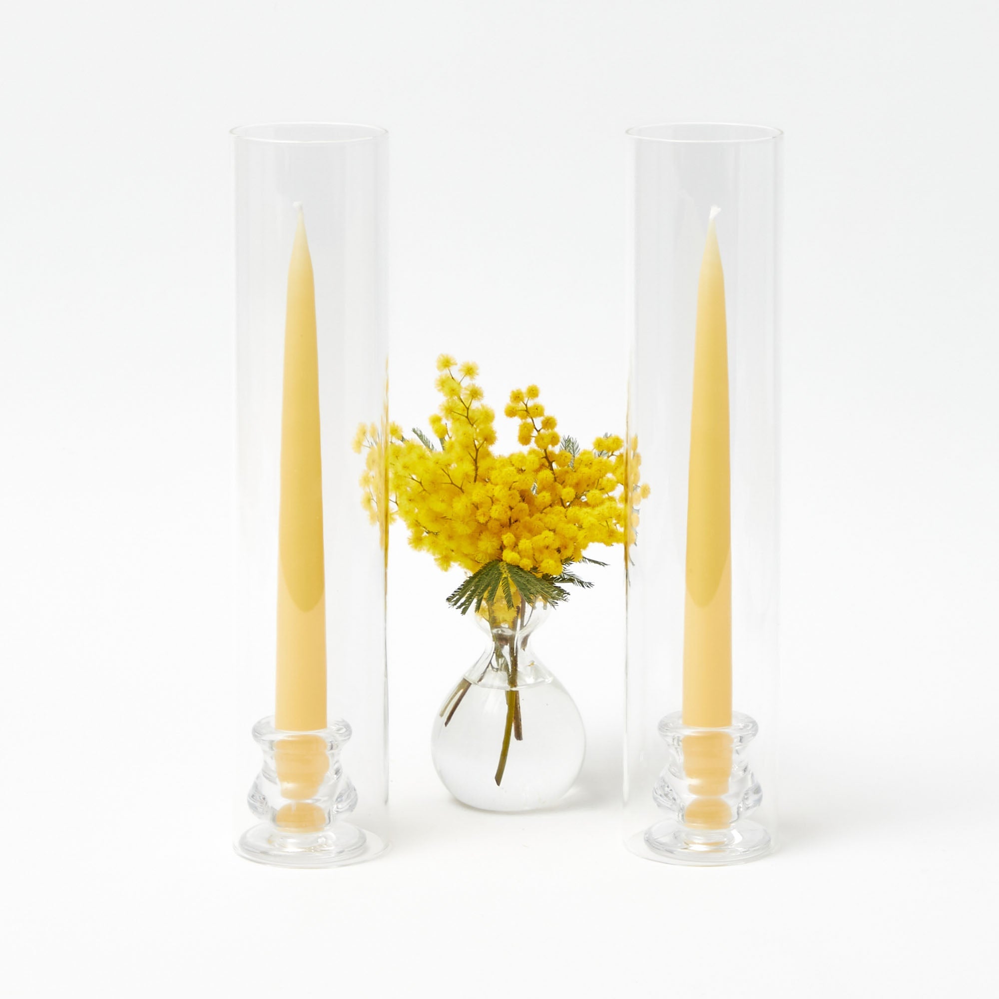 Claudia Glass Hurricane Candle Holder (Pair)