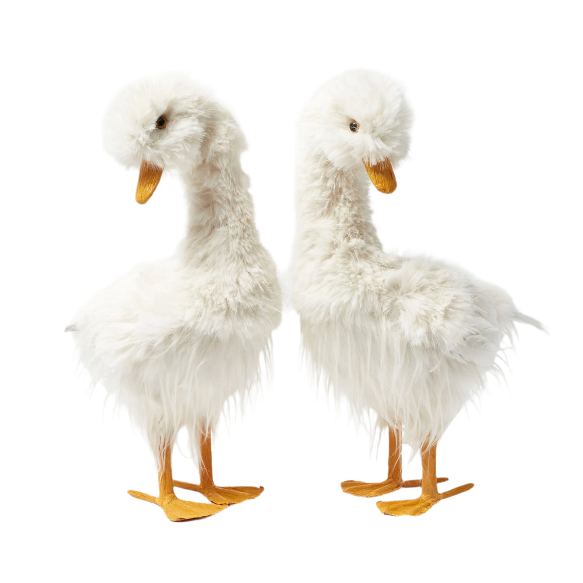 Large Fluffy Geese, Set of 2