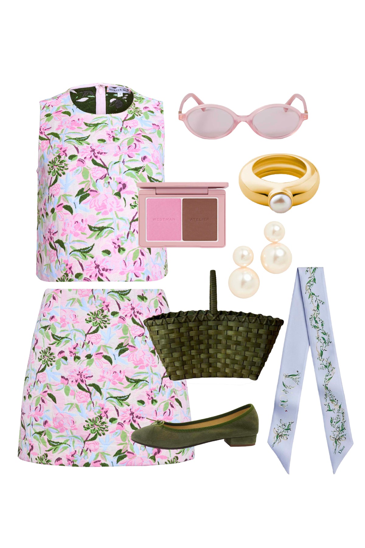 Britt Mini Skirt in Magnolia Grove Jacquard