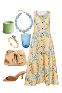 Thompson Dress in Garden Rose Peri