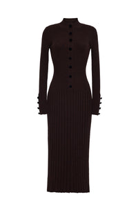Easton Dress in Brown