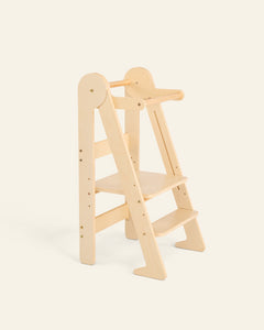 Foldable Learning Tower in Natural for Toddlers by Piccalio
