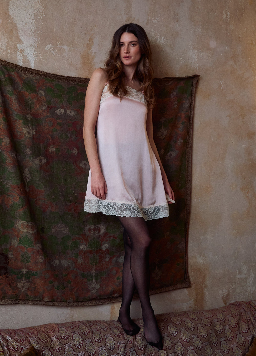 Elizabeth Slip Dress in Shell Pink