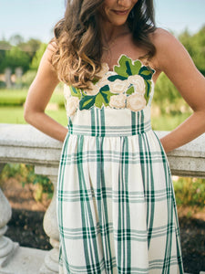 EDDY x Mckenzie Depinto Lucy Dress in Green Plaid & Floral