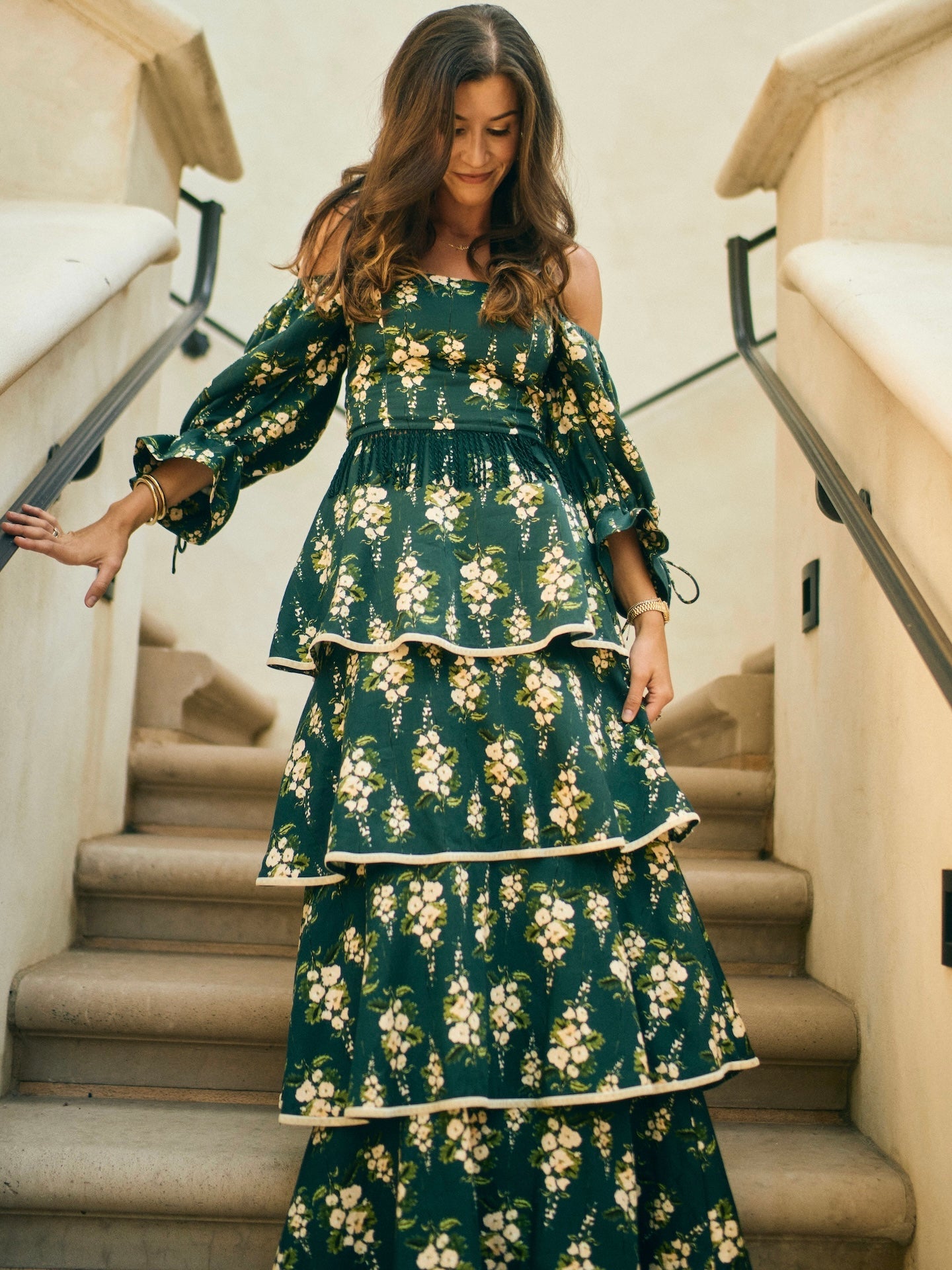 EDDY x Mckenzie Depinto Jamie Top in Deep Green & Floral