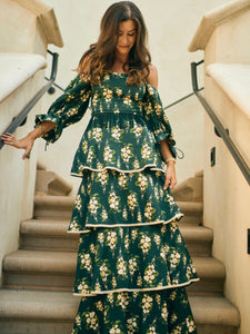 EDDY x Mckenzie Depinto Jamie Top in Deep Green & Floral