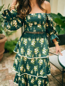 EDDY x Mckenzie Depinto Jamie Top in Deep Green & Floral