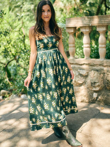 EDDY x Mckenzie Depinto Mimi Dress in Deep Green & Floral