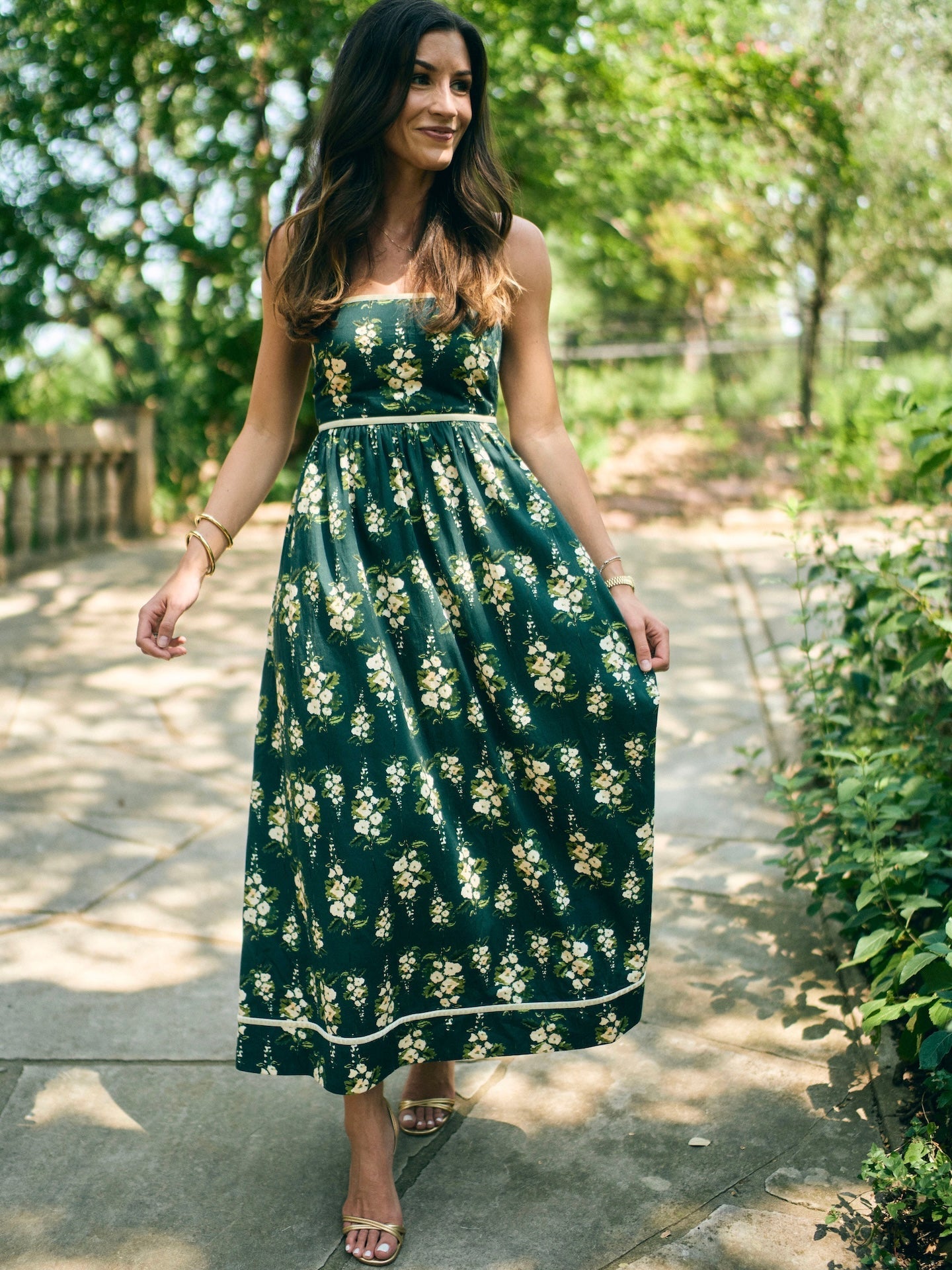 EDDY x Mckenzie Depinto Mimi Dress in Deep Green & Floral