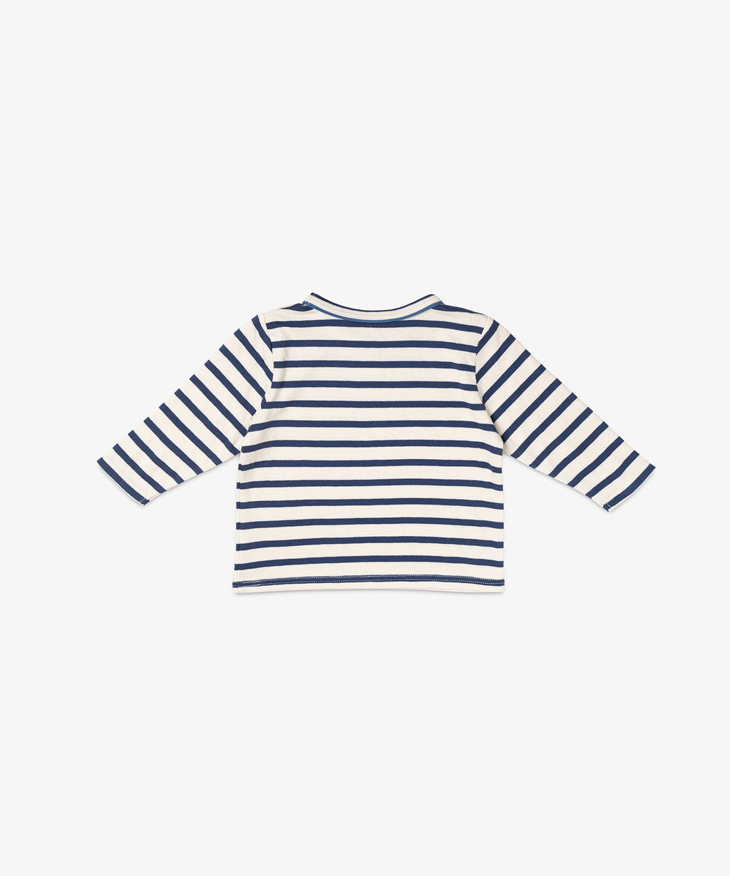 Edward Baby T-Shirt in Navy Stripe