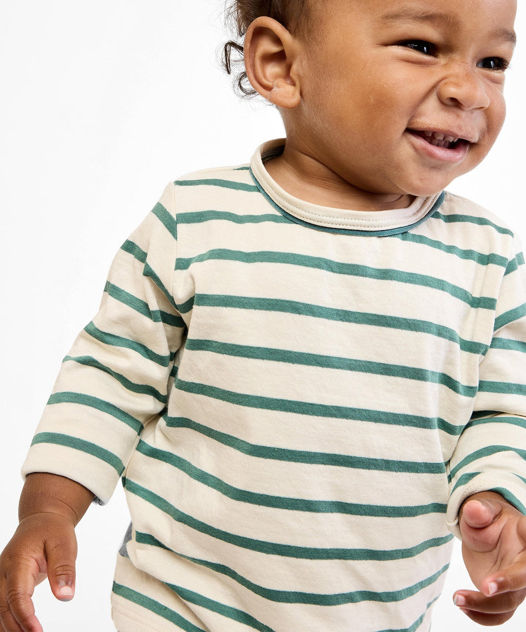Edward Baby T-Shirt in Pine Stripe