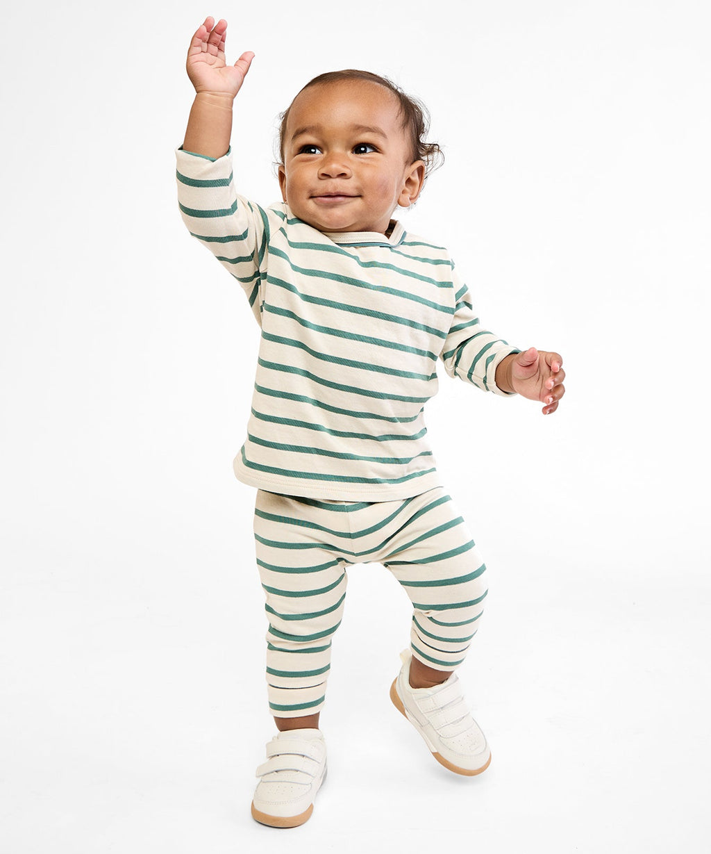 Edward Baby T-Shirt in Pine Stripe