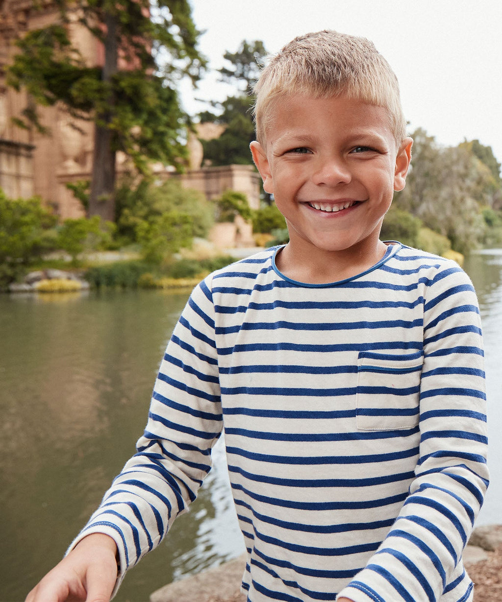 Edward T-Shirt in Navy Stripe