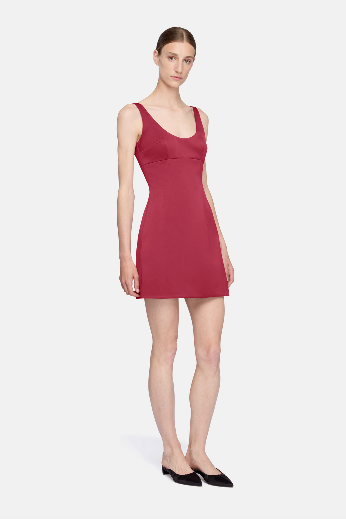 Einna Dress in Red Duchess Satin