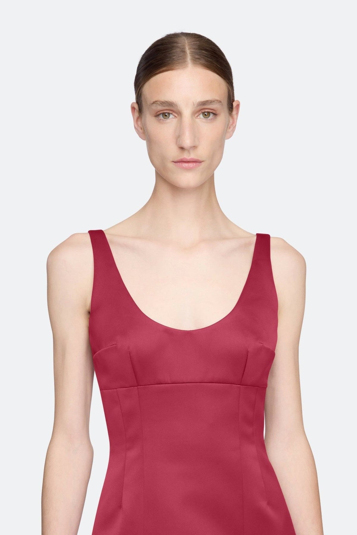 Einna Dress in Red Duchess Satin