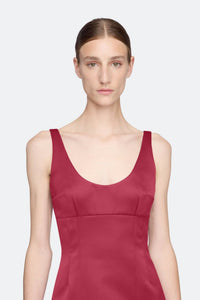 Einna Dress in Red Duchess Satin