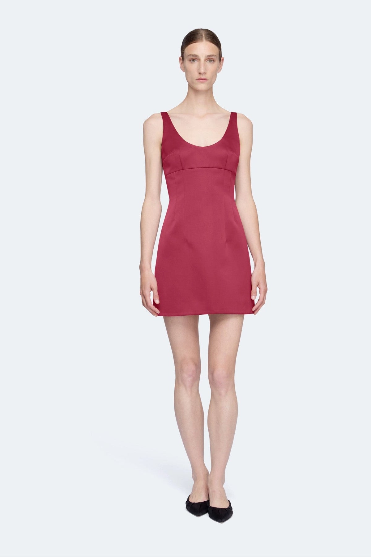 Einna Dress in Red Duchess Satin