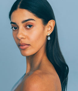Elia Drop Earrings in Aquamarine - Loren Hope
