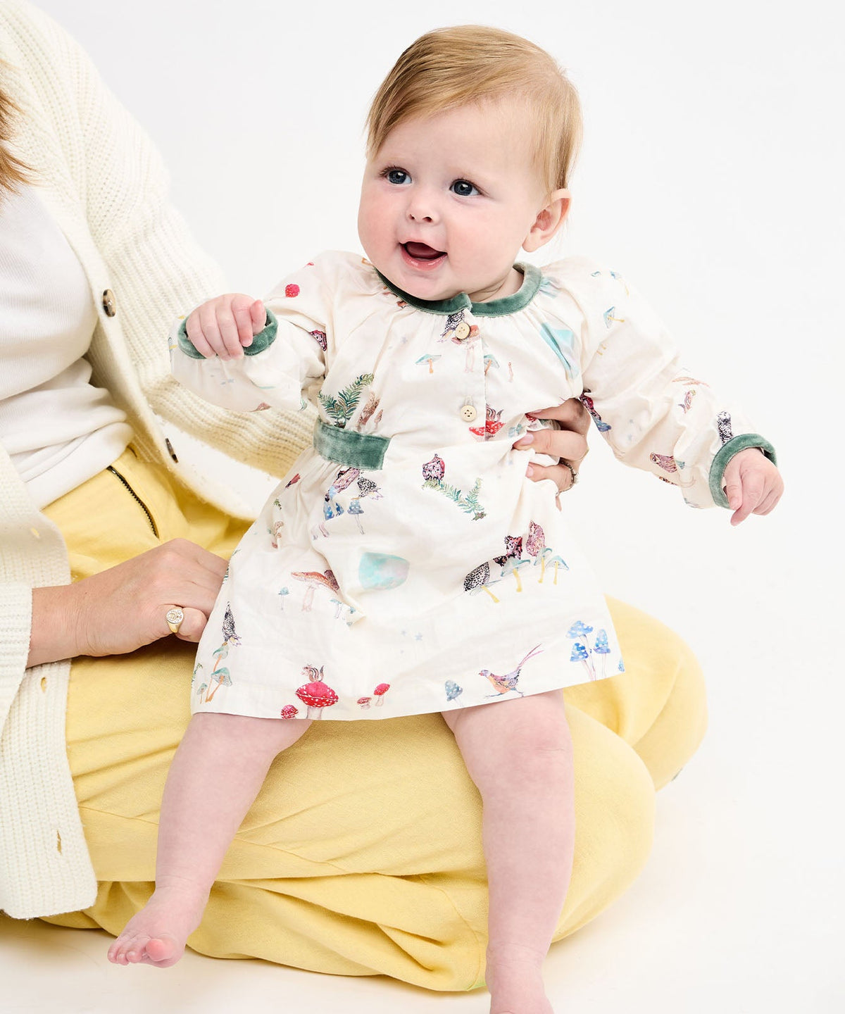 Elizabeth Baby Dress in Forest Friends