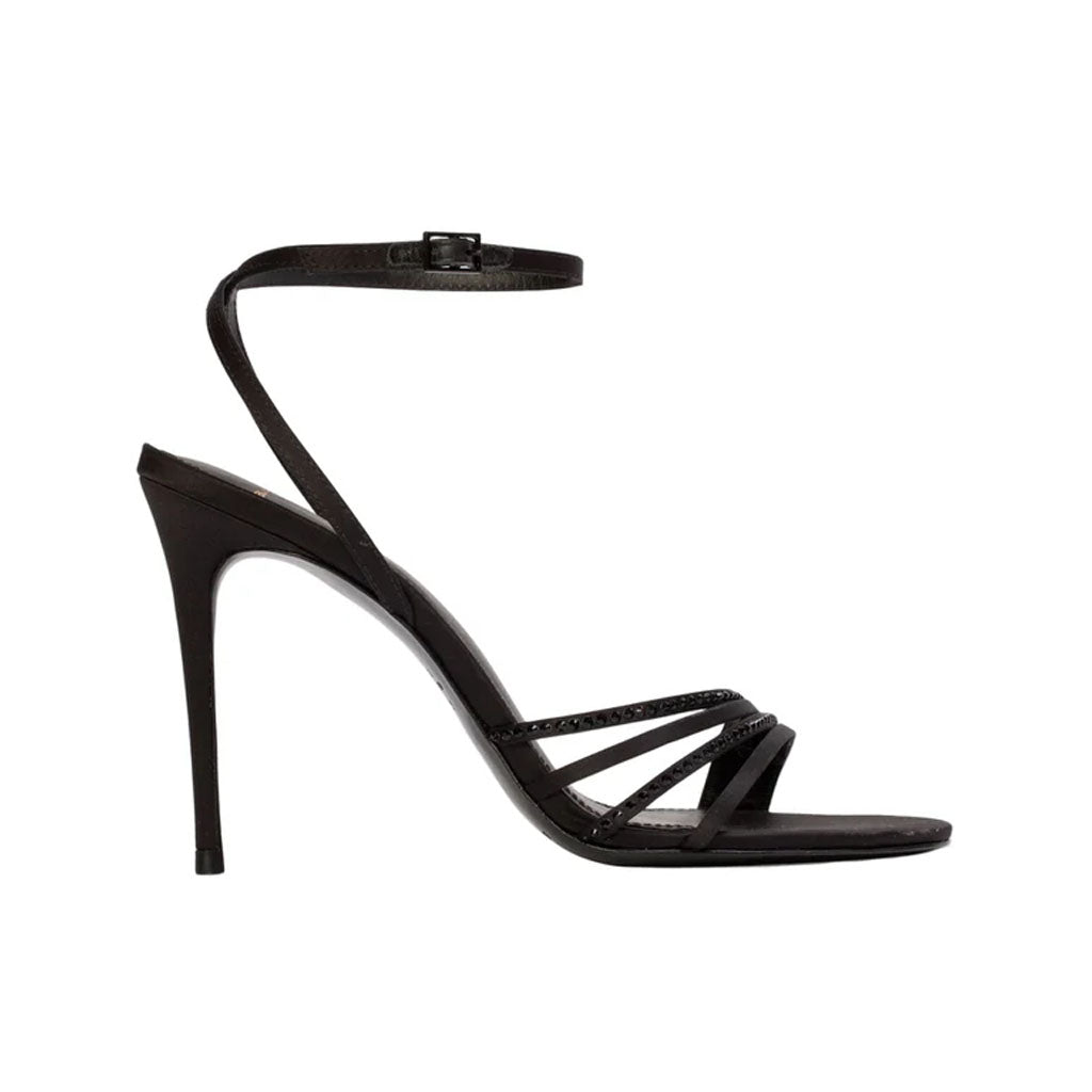 Ella 100 in Black Satin Embellished