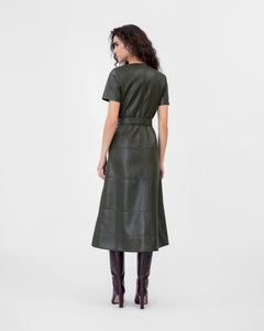 Ella Dress in Deep Army