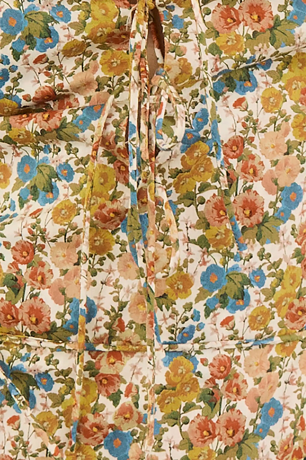 Close up of the Ella Lee Dress in Made with Liberty Fabric, Gertrude print.