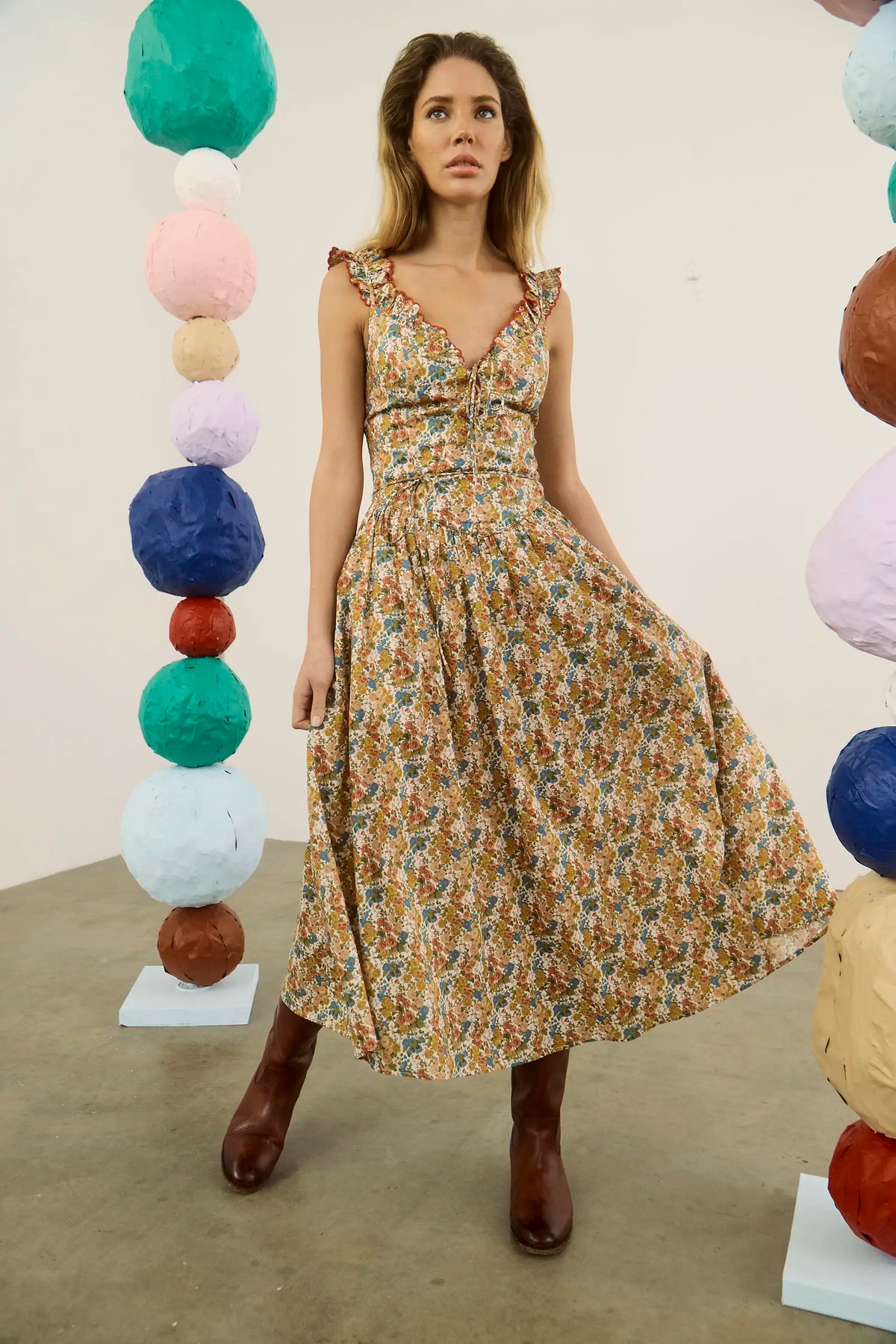 The Ella Lee Dress in Made with Liberty Fabric, Gertrude print.