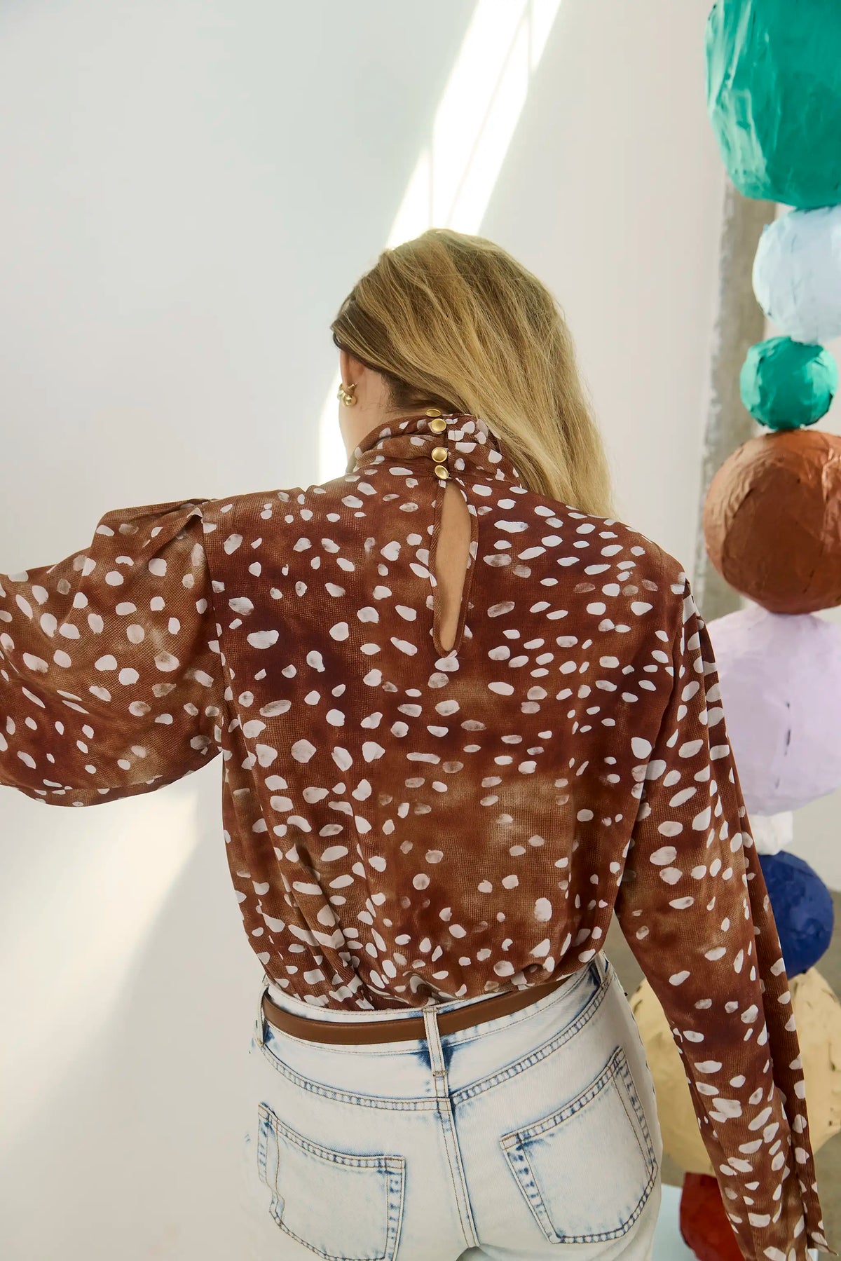 Ellerie Top in Dappled Doe