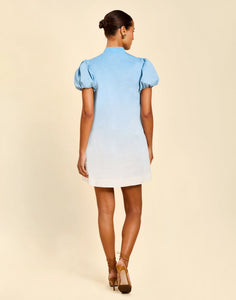 Elliana Barong Mini Dress in Marina Ombré